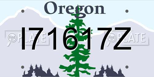 I71617Z Oregon License Plate