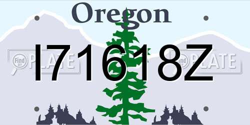 I71618Z Oregon License Plate