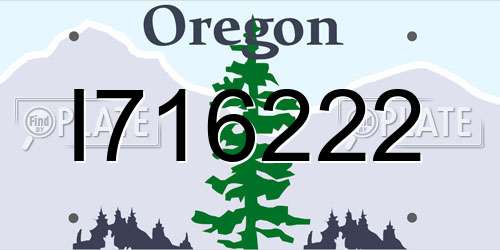 I716222 Oregon License Plate