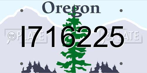 I716225 Oregon License Plate