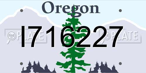 I716227 Oregon License Plate