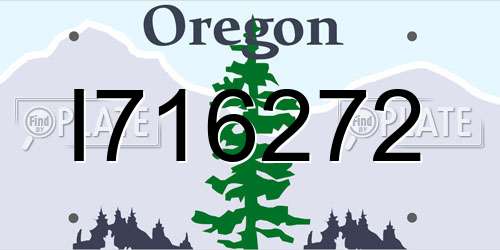 I716272 Oregon License Plate