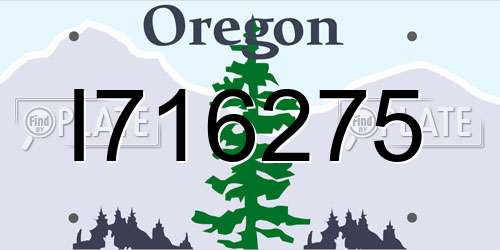 I716275 Oregon License Plate