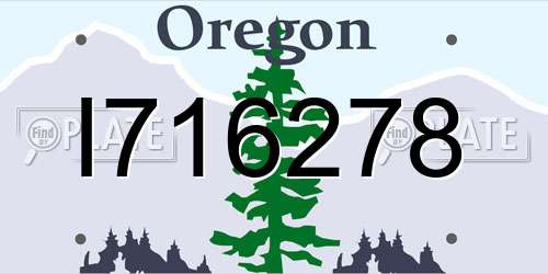 I716278 Oregon License Plate