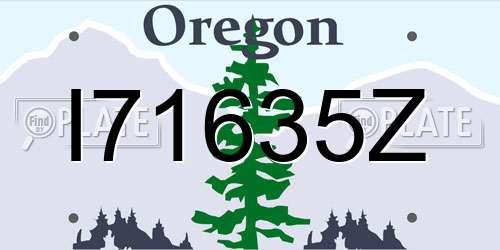 I71635Z Oregon License Plate