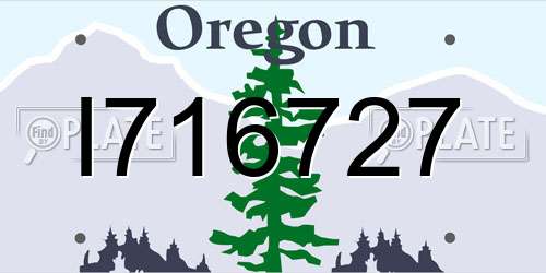 I716727 Oregon License Plate