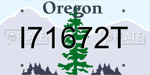 I71672T Oregon License Plate