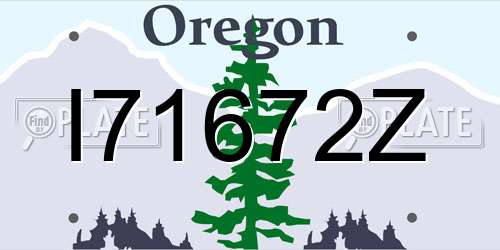 I71672Z Oregon License Plate