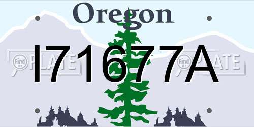 I71677A Oregon License Plate