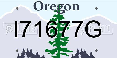 I71677G Oregon License Plate