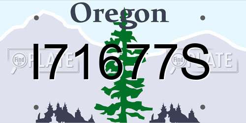 I71677S Oregon License Plate
