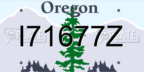 I71677Z Oregon License Plate