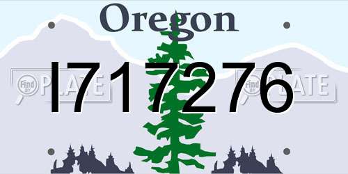 I717276 Oregon License Plate