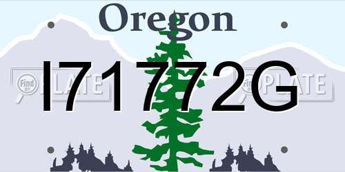 I71772G Oregon License Plate