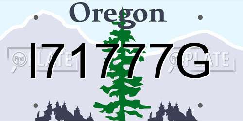 I71777G Oregon License Plate