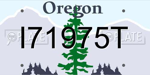 I71975T Oregon License Plate