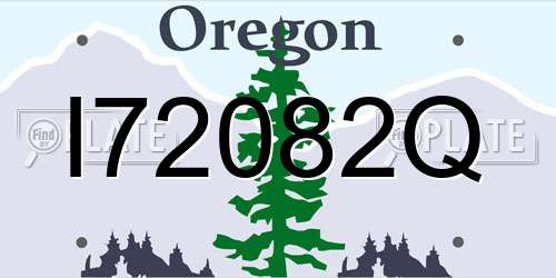 I72082Q Oregon License Plate