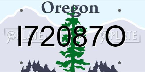 I72087O Oregon License Plate