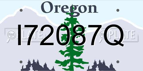 I72087Q Oregon License Plate