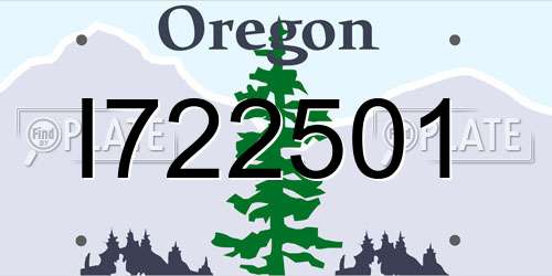 I722501 Oregon License Plate