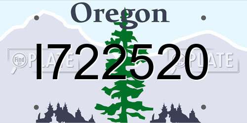 I722520 Oregon License Plate