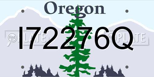 I72276Q Oregon License Plate