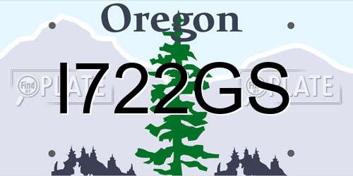 I722GS Oregon License Plate