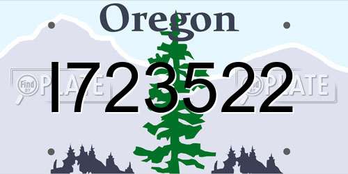 I723522 Oregon License Plate