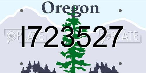 I723527 Oregon License Plate