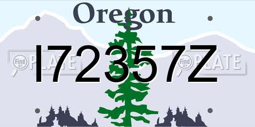 I72357Z Oregon License Plate