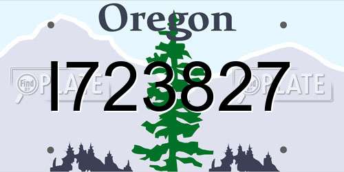 I723827 Oregon License Plate