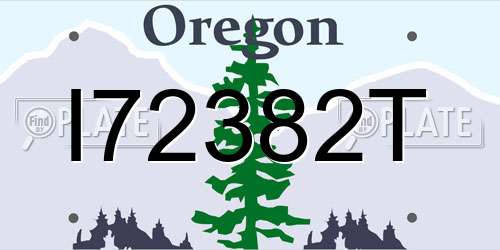 I72382T Oregon License Plate