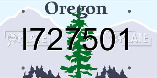 I727501 Oregon License Plate