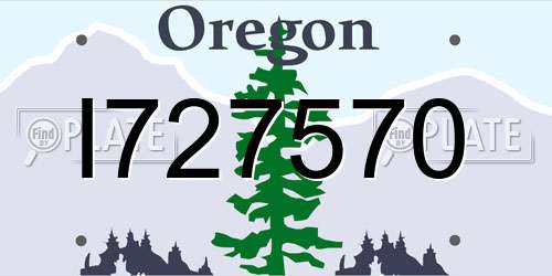 I727570 Oregon License Plate
