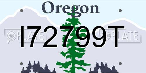 I72799T Oregon License Plate