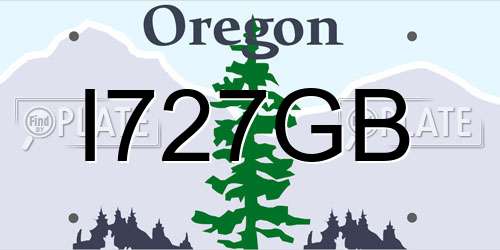I727GB Oregon License Plate