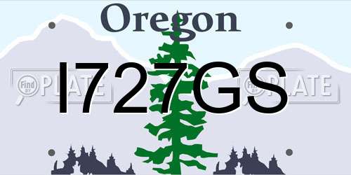 I727GS Oregon License Plate