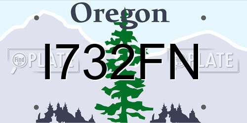 I732FN Oregon License Plate