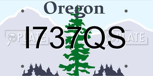 I737QS Oregon License Plate