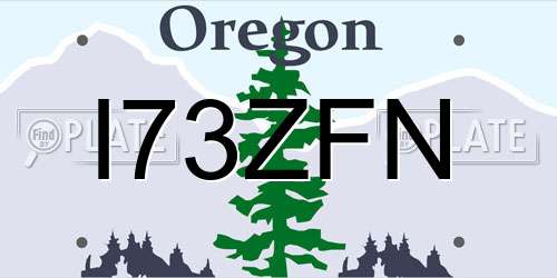 I73ZFN Oregon License Plate