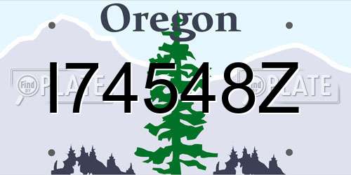 I74548Z Oregon License Plate