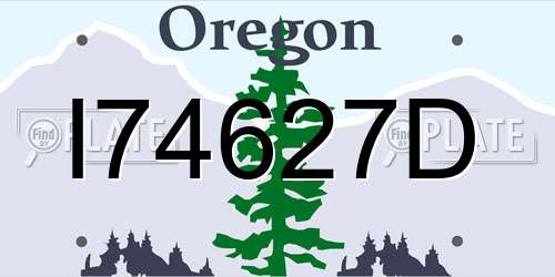 I74627D Oregon License Plate