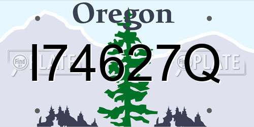 I74627Q Oregon License Plate