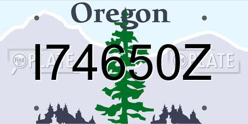 I74650Z Oregon License Plate