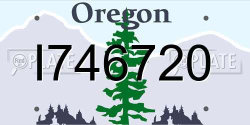 I746720 Oregon License Plate