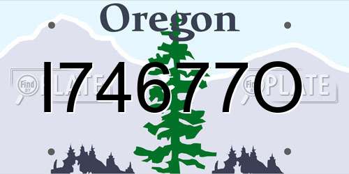 I74677O Oregon License Plate