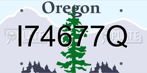 I74677Q Oregon License Plate