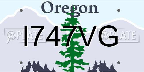I747VG Oregon License Plate