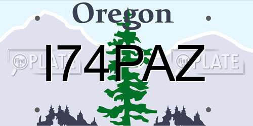 I74PAZ Oregon License Plate