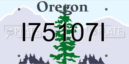 I75107I Oregon License Plate